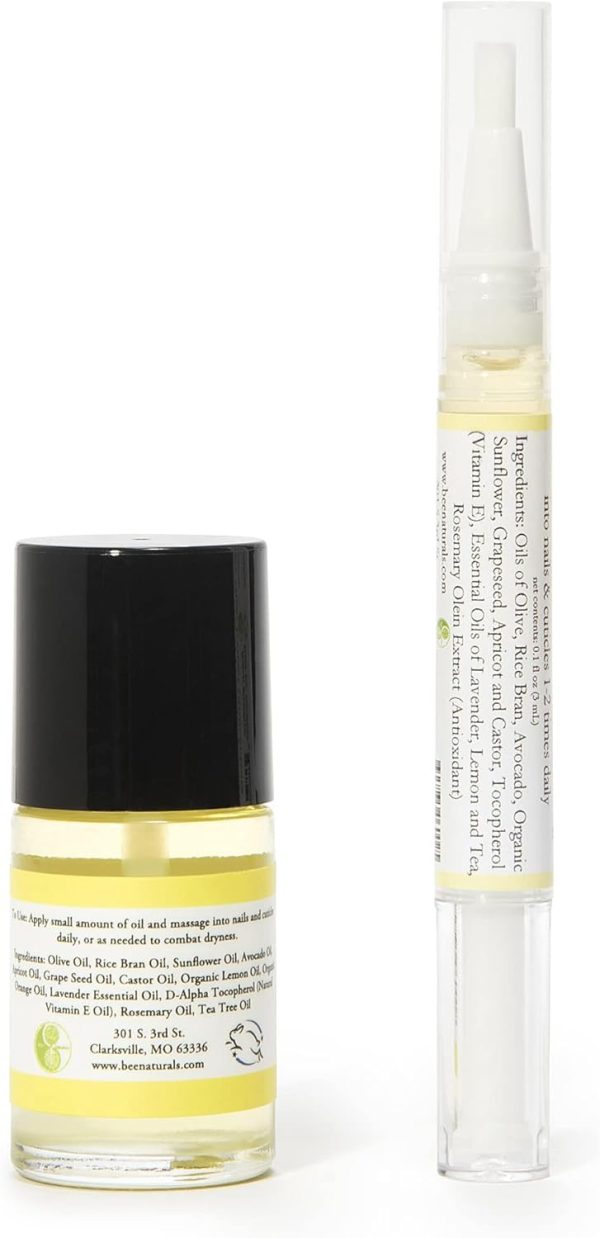 Bee Naturals Nail & Cuticle Oil 0.5 oz - Heals Cracked Nails & Rigid Cuticles. Deep moisture for nails and cuticles. Contains rich avocado and castor oils. Massage into nails and cuticles. - Image 4