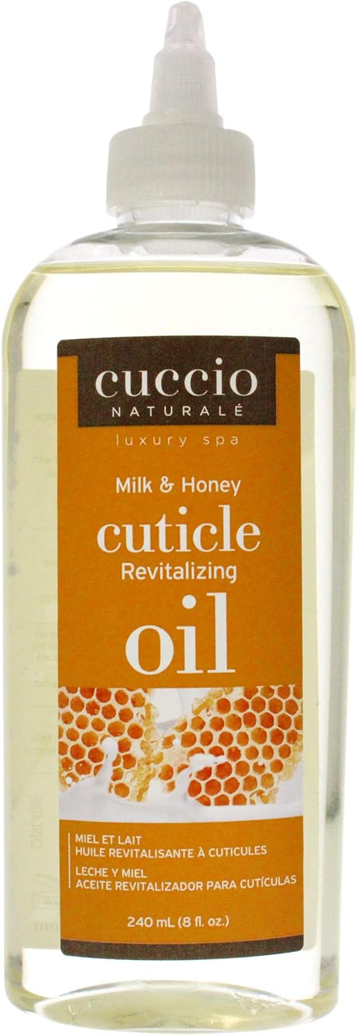 Cuccio Naturale Revitalizing Cuticle Oil - Hydrating Oil For Repaired Cuticles Overnight - Remedy For Damaged Skin And Thin Nails - Paraben Free, Cruelty-Free Formula - Milk And Honey - 8 Oz