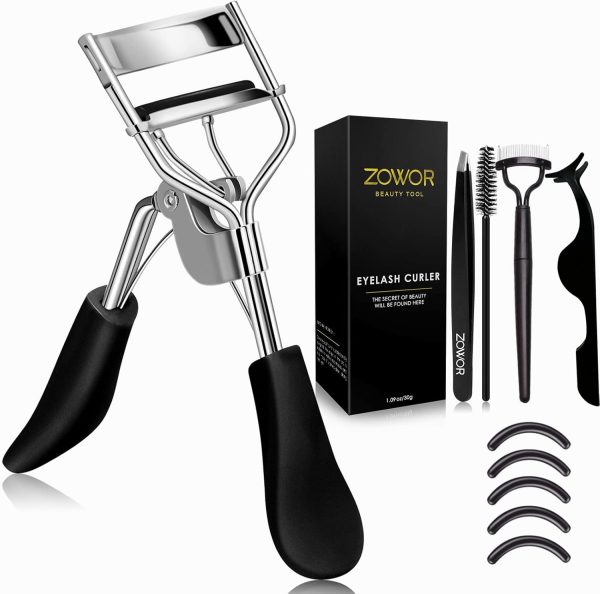 Eyelash Curler | Vegan Makeup Tool | Creates Eye-Opening & Lifted Lashes | Gentle & Safe | Crimps & Curls Lashes for Perfect | Lash Curler Includes Additional Rubber Replacement Pad