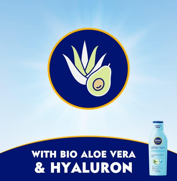 Nivea Sun Moisturising After Sun Lotion With Aloe Vera Silky Skin Feeling 200ml - Image 3