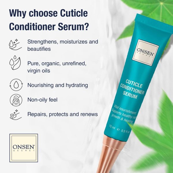 Onsen Secret Cuticle Conditioner Cream 15ml + Professional Nail Buffer Block. Cuticle Oil That Sooth, Repair & Strengthen Cuticles & Nails, 3 Way Nail Buffing Block - Image 2