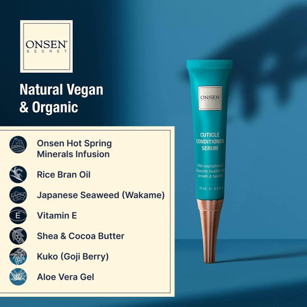 Onsen Secret Cuticle Conditioner Cream 15ml + Professional Nail Buffer Block. Cuticle Oil That Sooth, Repair & Strengthen Cuticles & Nails, 3 Way Nail Buffing Block - Image 6