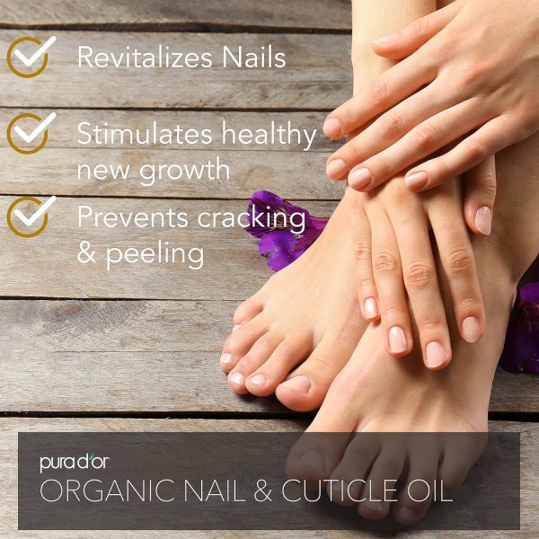 PURA D'OR Organic Nail & Cuticle Oil (4oz) - Enriched with Biotin, Vitamin E, Natural Ingredients - Nourishing Treatment for Nail Growth & Healthy Beds - Image 4